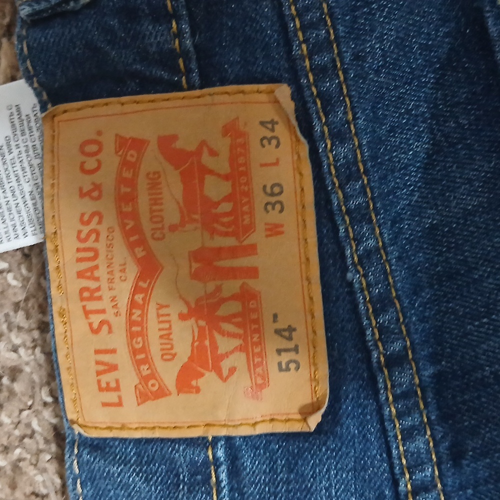 Levi's Classic Straight Fit Denim Jeams Size W36 L34 - Picture 9 of 14